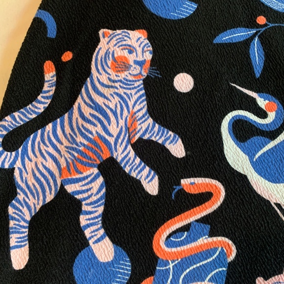 Asian Jungle Print Knit Skirt - Picture 5 of 11